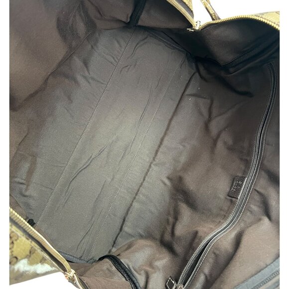 GUCCI Brown Leather &Crystal GG Logo Travel Bag #2258 - Picture 8 of 8